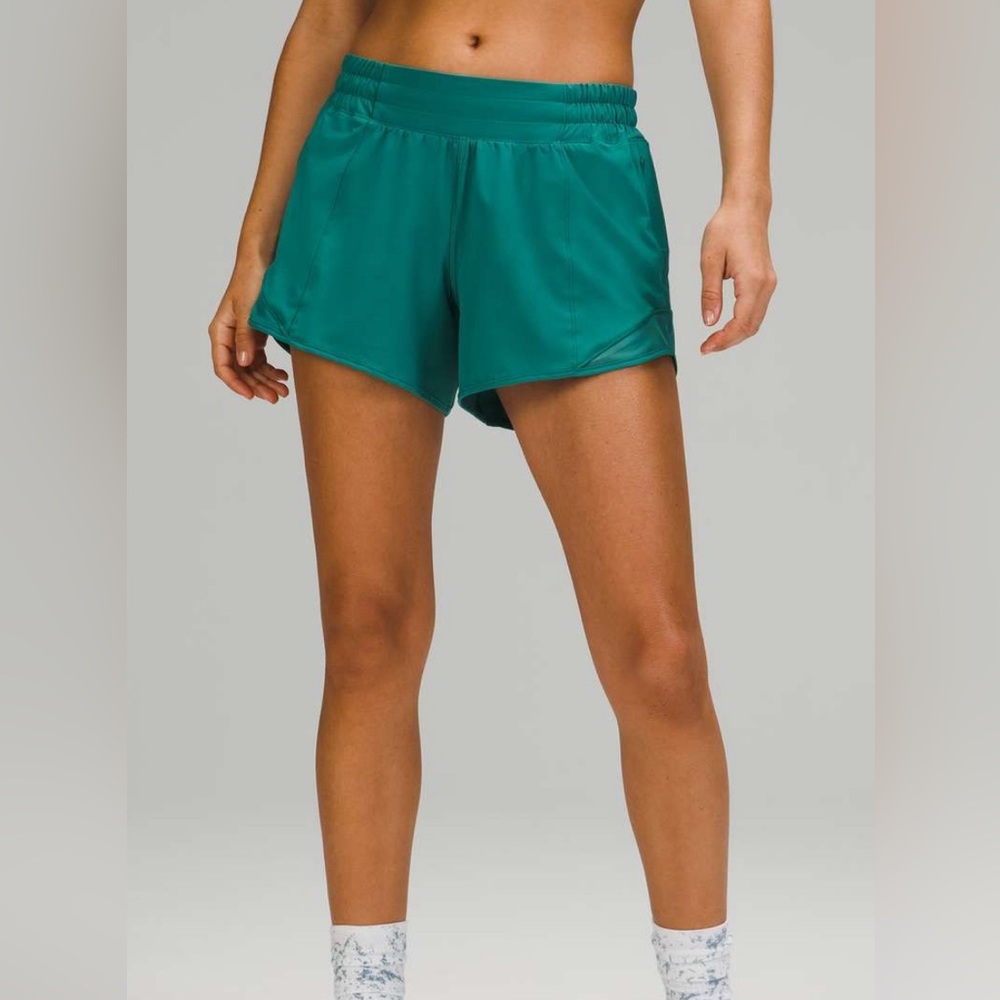Lululemon Hotty Hot LR 4” size 0 - teal lagoon